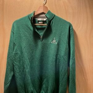 Peter Millar Green Half-Zip Men's Sweater